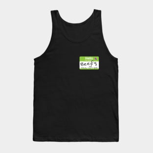 Beetlejuice Name Tag (He Can't Spell) Tank Top